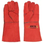 دستکش چرمی جوشکاری 35 سانتی قرمز