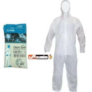 لباس کار سرهمی یکبار مصرف سفید